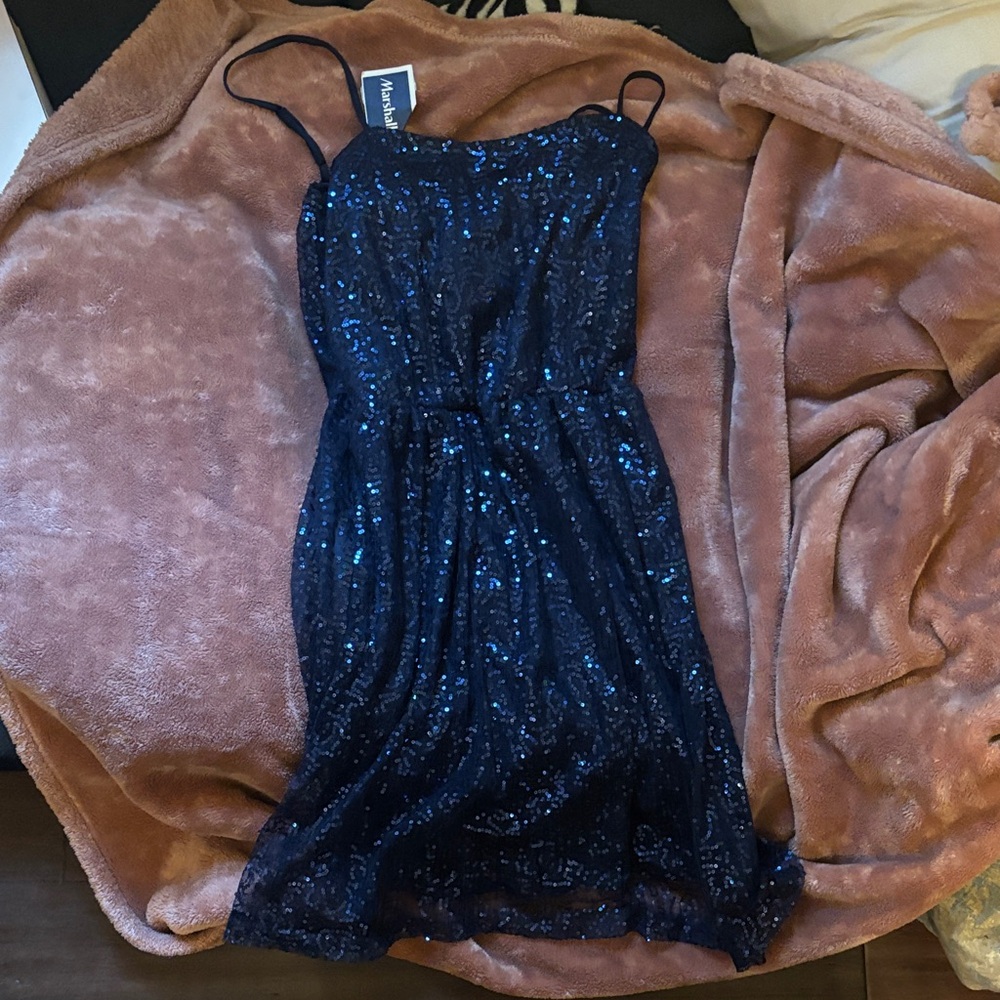 Stunning Midnight Blue Sequin Dress